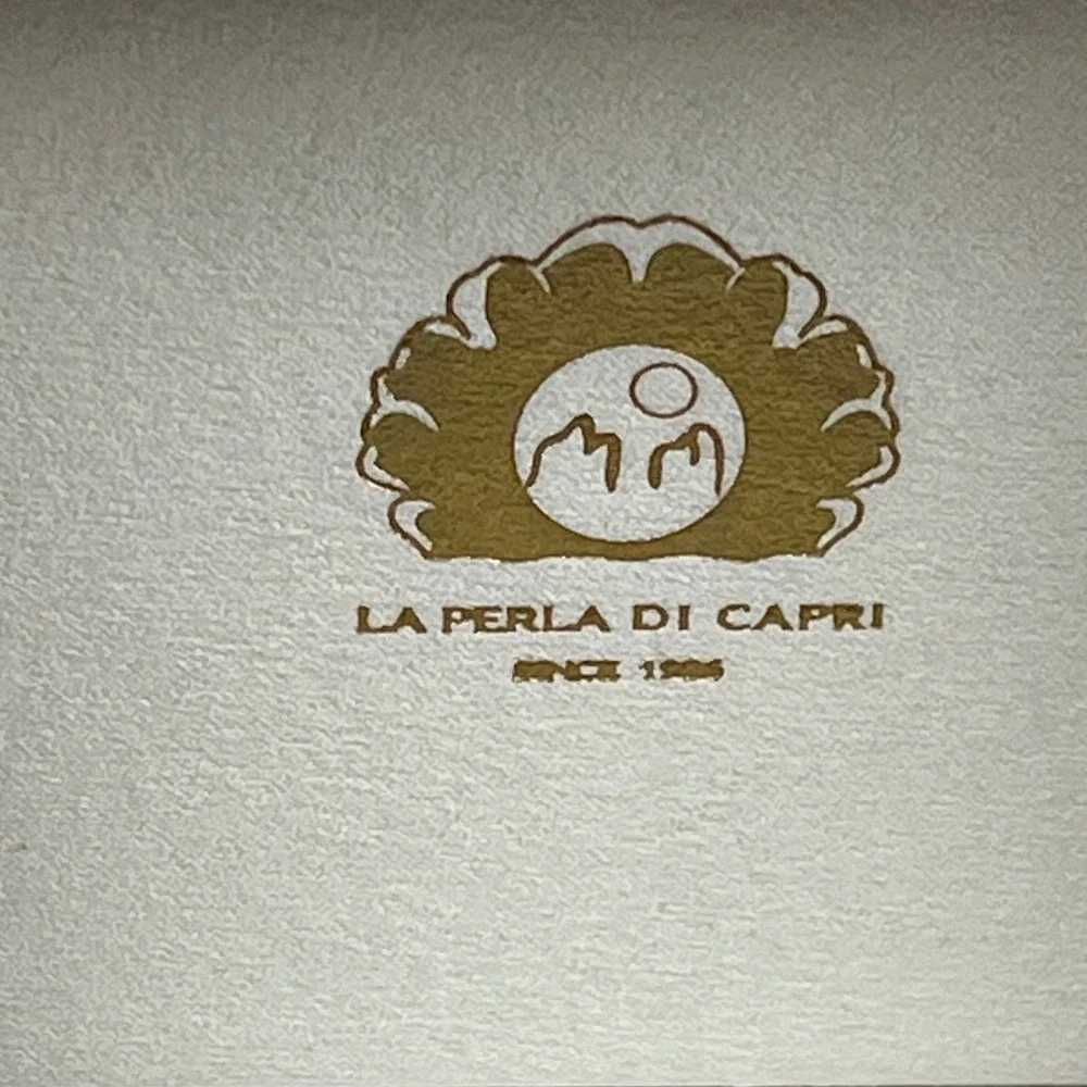 La Perla Di Capri‎ Luxury Jewelry Box Bronze Satin Ring Pendant Gift Case Italy